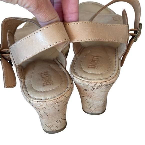 Born Lenore Nude Tan Womens Platform Wedge Sandals Size 8 - Picture 6 of 9